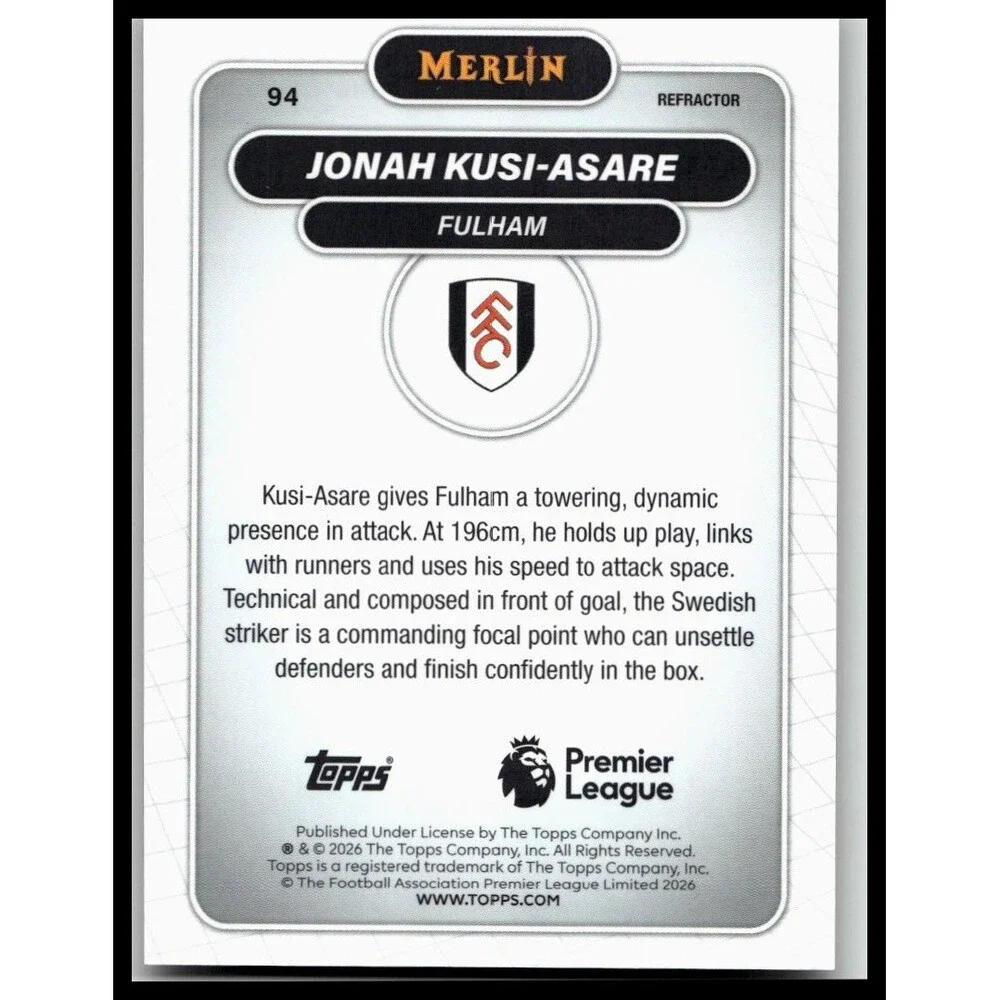 2026 Merlin Premier League #94 Jonah Kusi-Asare Refractor
